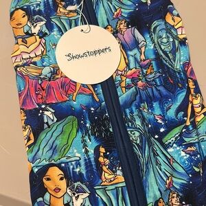 Blue Footies One Piece with Tropical Patterns